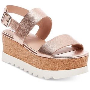 Steve Madden Krista Rose Gold Platform Sandal Sz 7
